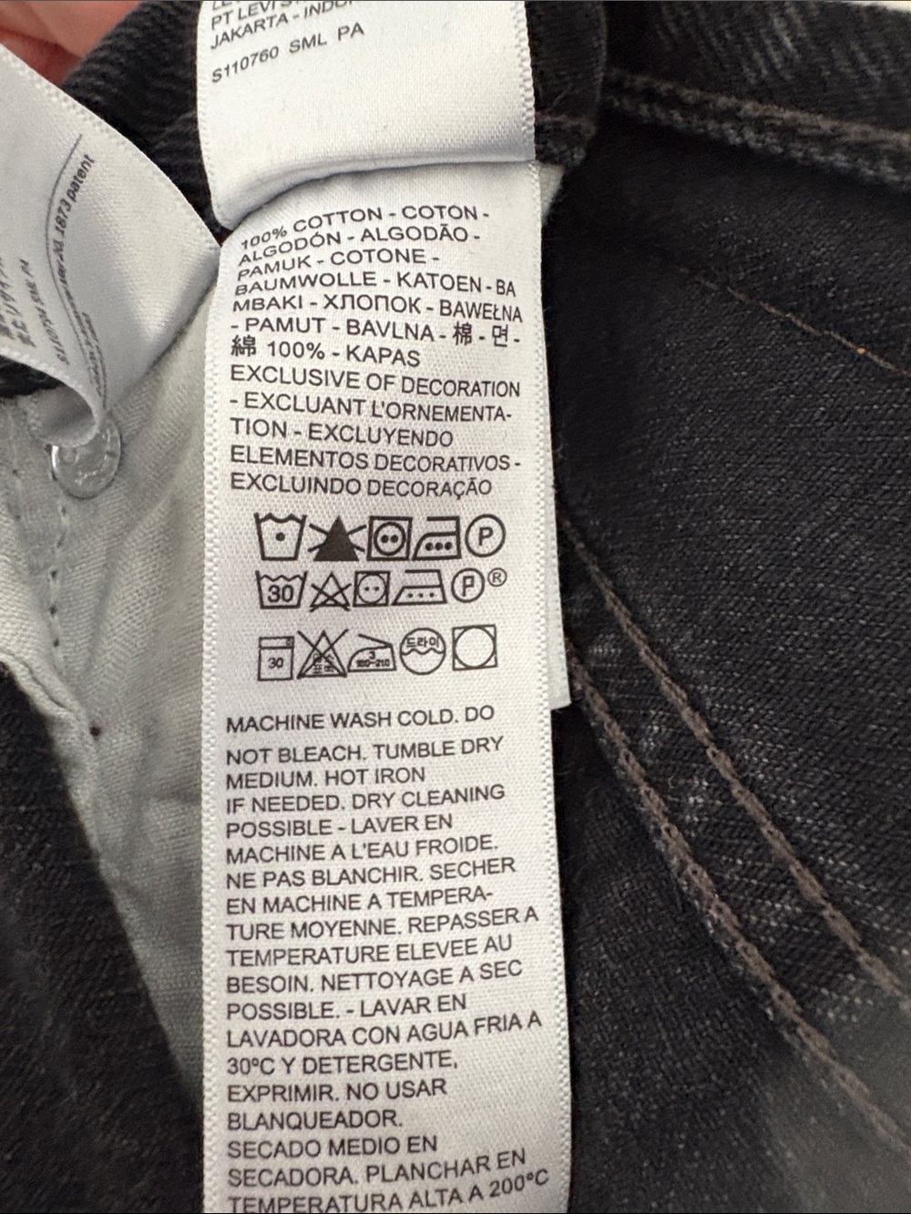 Levi's Black Straight-Leg Women's Jeans - Picture 3 of 4